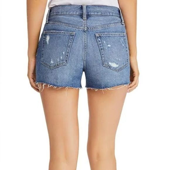 WE THE FREE Sofia Shorts Denim Cut-Off Mid Rise Distressed Button Fly Women's 25 - Picture 3 of 9